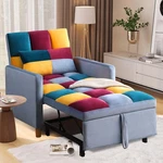 Convertible Sleeper Sofa Chair Bed, 3 1 Multi-function Folding Ottoman Bed.... Fixed Price $386.29.