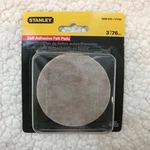 Stanley Felt Furniture Pads 3 Inch Round Heavy Duty Adhesive Back 4 Pack. Fixed Price $9.50.