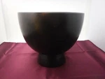 Ethan Allen Accents Wooden Pedestal Bowl Centerpiece Black Split Base 8". Fixed Price $30.00.