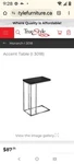 Monarch Specialties 3018 Accent Table Chrome Metal Glossy Black New In Box. Fixed Price $49.99.