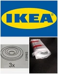 3X Ikea Besta Sm Beveled Washer Set Replacement 115982 Black Chrome New In Pkg. Fixed Price $6.95.