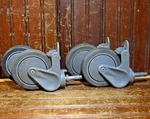 Shepherd Non-marring 4" Wheel Swivel Castor 7/16" Mount Stem 4PC Lot Two Locking. Fixed Price $42.00.