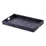 Benjara 25" Set Of Rectangular Decorative Trays- Gold Map Design- Deep Blue. Fixed Price $135.99.