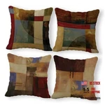 Siusue Decor Linen Throw Pillow Case, 18" X (pack Of 4) Vintage Geometric. Fixed Price $29.45.