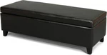 Christopher Knight Home Black Bonded Leather Storage Ottoman Bench. Fixed Price $200.99.