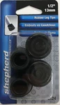 Shepherd 9124 1/2-INCH Rubber Leg Tips, Black, 4-PACK. Fixed Price $9.69.