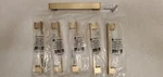 (6) Liberty P42845C-CZ-CP To 8-13/16" Tapered Edge Champagne Bronze Pulls. Fixed Price $13.00.