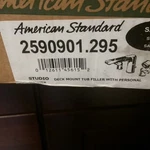 American Standard 2590.901.295 Studio Deck-mount Roman Tub Faucet Satin Nickel. Fixed Price $99.99.