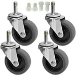 Mysit 3 Inch Rubbermaid Cart Caster Replacement Wheels, Swivel Stem Grey. Fixed Price $33.74.