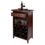 Winsome Chablis 20 Bottle Transitional Solid Wood Wine Cabinet Antique Walnut. Fixed Price $234.80.