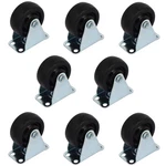 1.5 Inch Dia Rubber Single Wheel Rigid Non-swivel Top Plate Fixed Casters 8PCS. Fixed Price $16.95.