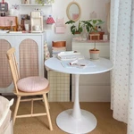 24 Inch Modern Round Dining Table Coffee With Steel Base For Living Room. Fixed Price $112.49.