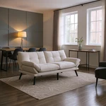 Carmel 70" Upholstered Convertible Futon Sofa Bed With Adjustable Backrest And. Fixed Price $329.00.