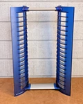 Atlantic 18 Slot Dvd Video Game Blu-ray Tower Storage Rack Translucent Blue. Fixed Price $19.95.