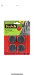 Scotch 3M Company Heavy Duty Felt Pads 1.5"-4/PKG Free Shipping. Fixed Price $6.29.