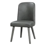 Benjara Leatherette Dining Chair With Splayed Wooden Legs- Set Of 2- Gray. Fixed Price $372.99.