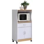 Hodedah Microwave Contemporary Wooden Kitchen Cart White Finish. Fixed Price $144.50.