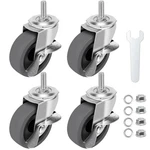 3 Inch Wheels Threaded Stem Casters Set Of 4 Heavy Duty Swivel. Fixed Price $17.99.