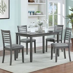 5 Piece Dining Table Set Kitchen Breakfast Furniture With 4 Chair Gray/walnut Us. Fixed Price $439.76.