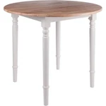 Winsome Sorella 36" Round Drop Leaf Solid Wood Dining Table Natural/white. Fixed Price $203.02.