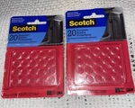 Scotch Bumpers, 20 Bumpers/pack, Clear, 1/2", SP950-NA Reduces Noise Lot Of. Fixed Price $7.00.