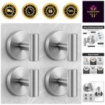Elegant Heavy Duty Shower Hooks No-drill, Removable Suction Cup Set (4-PACK). Fixed Price $36.99.