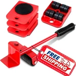Heavy Furniture Moving System Lifter Kit 5PCS Slider Pad Roller Move Tool Usa. Fixed Price $8.69.