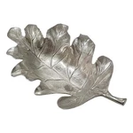 Benjara 22" Modern Decorative Tray- Oak Leaf Design Striking Silver Metal Frame. Fixed Price $163.99.