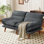 Amada Convertible Futon Sofa Bed - Corduroy Loveseat With Adjustable Backrest &. Fixed Price $196.29.