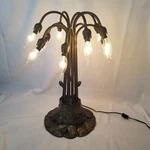 Vintage Meyda Art Nouveau 10 Arm Bronze Lily Pad Table Lamp Works. Fixed Price $249.99.