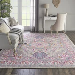 Nourison Home Passion Light Grey Pink 67 X 96 Area Rug - Easy Clean Non. Fixed Price $183.31.