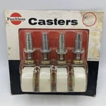 Faultless Furniture Casters 4 Pc Light Duty Ball Bearing 1 5/8" Wheels. Fixed Price $14.99.