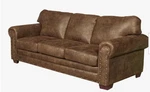 American Furniture Classics Sofa Bed 88" Queen Sleeper Microfiber Brown/tan. Fixed Price $350.00.