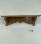 Vintage Solid Wood Wall Shelf 18" Honey Oak Display Plate Ledge Rustic. Fixed Price $27.99.