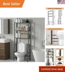 Elegant 3-TIER Over The Toilet Storage Rack: Space Saver For Modern Bathrooms. Fixed Price $62.06.