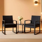 3 Piece Outdoor Rattan Patio Furniture Set With Durable Steel Frame And Strapped. Fixed Price $152.99.