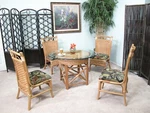 Veranda Rattan Furniture Indoor Dining 5 Piece Set (#2408H-IN). Fixed Price $1699.00.