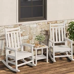 3 Pcs Patio Furniture Set Hdpe Rocking Chairs W/ Side Table Outdoor Porch Rocker. Fixed Price $220.79.