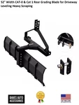 52" Width CAT-0 & 1 Rear Grading Blade For Driveway Leveling Heavy Scraping. Fixed Price $288.08.