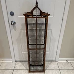 Rare Vtg Victorian Birdcage House Wood & Wire Cd Tower Storage Rack Shelf. Fixed Price $148.50.