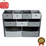Children Toy Storage Metal Organizer W/9 Bins Containers Playrooms Gray. Fixed Price $59.18.
