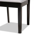 Baxton Studio Jackson Gray Upholstered Espresso Wood 4-PIECE Dining Chair Set. Fixed Price $288.20.