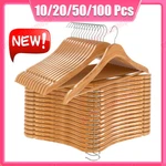 Wooden Hangers Pack Of 20 & 50 100 Suit Premium Natural Finish Home. Fixed Price $96.99.