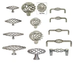 Cabinet Pull Drawer Handle Birdcage Knob Kitchen Hardware Brushed Satin Nickel. Fixed Price $40.00.