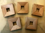 Vintage French Small Square Unfinished Canvas Wood Frame, 10X10CM 3 7/8"X. Fixed Price $8.00.