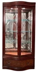 Thomasville Mahogany Bogart Serpentine Curio Cabinet Hutch Shelf Breakfront. Fixed Price $1799.10.