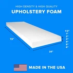 High Density Upholstery Foam Seat Couch Cushion Replacement - 24" X 72". Fixed Price $94.95.