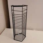 Vtg Atlantic 24 Cd Storage Rack Black Metal Wire Tower Tabletop Wall Mount. Fixed Price $21.25.