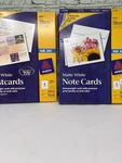 Avery Lot Of 2-MATTE White Postcards 8387 & Note 8315 Inkjet Printers Read. Fixed Price $11.20.