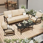Outdoor Patio Furniture Set With Rocking Chair, 4 Piece Conversation Bistro. Fixed Price $449.99.